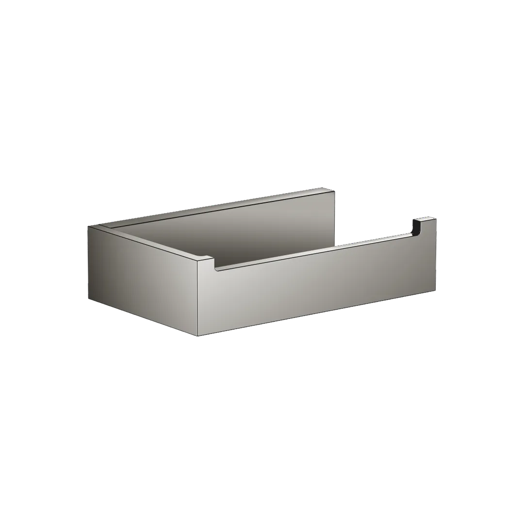 Dornbracht Papierrollenhalter ohne Deckel - SERIENSPEZIFISCH Dark Chrome, Breite 140 mm, Höhe 35 mm, Ausladung 85 mm Dornbracht Papierrollenhalter ohne Deckel - SERIENSPEZIFISCH Dark Chrome, Breite 140 mm, Höhe 35 mm, Ausladung 85 mm