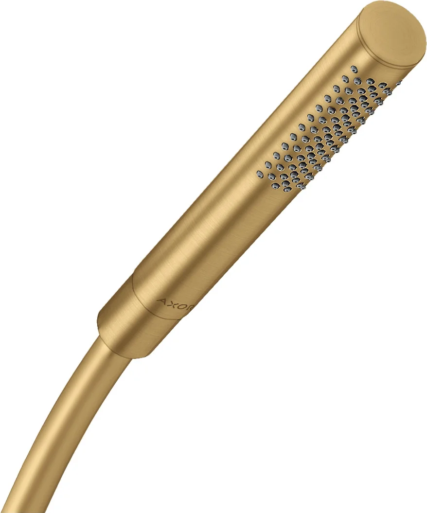 Hansgrohe AXOR Starck Handbrause 1jet Brushed Gold Optic, 68 x 24 mm, Rain-Strahl, QuickClean, max. 8 l/min Durchfluss