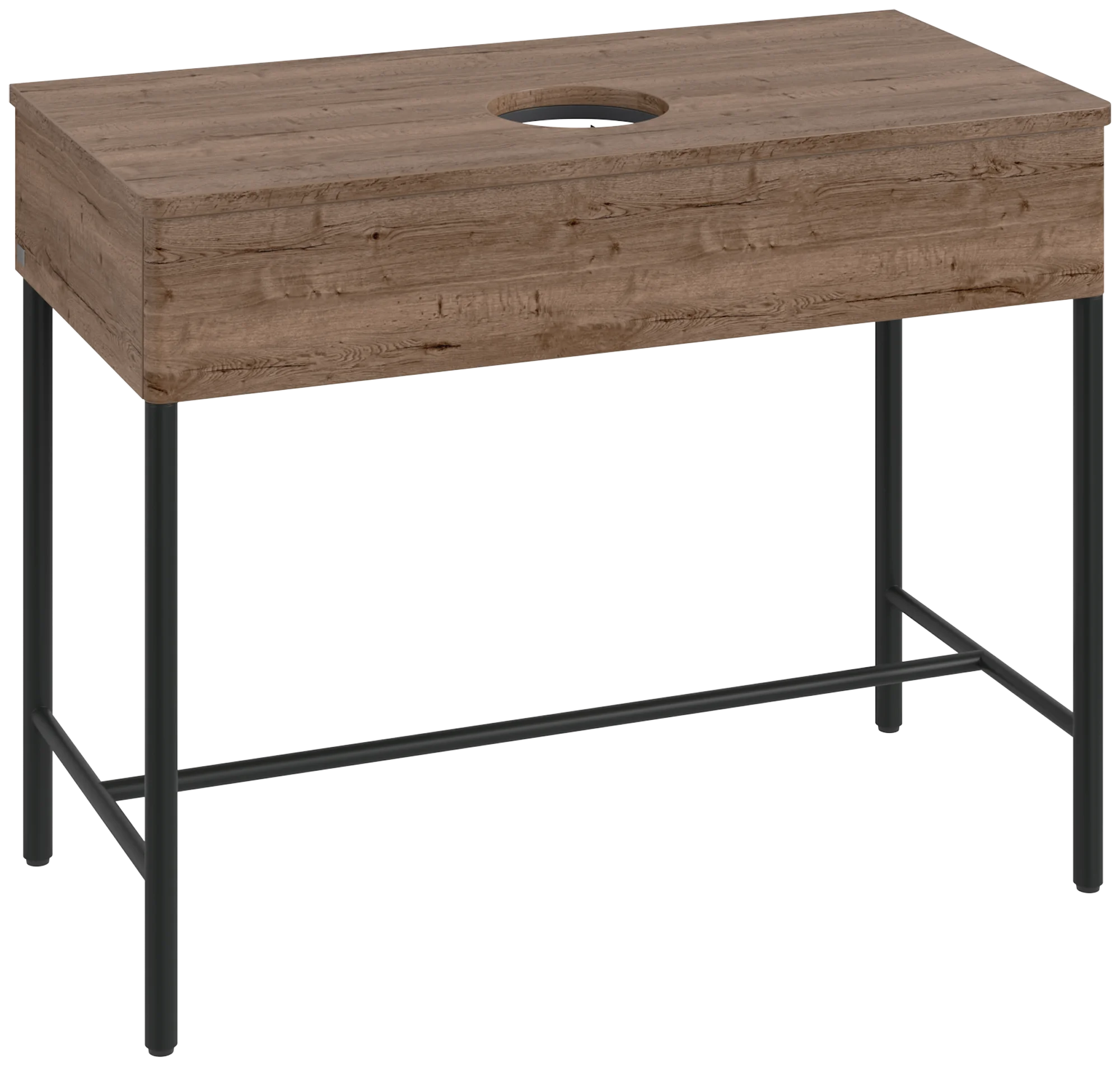 Villeroy & Boch Waschbeckenunterschrank Artis L61011, Eckig, Tobacco Oak, 1.000 x 782 x 500 mm, mit Beleuchtung und Push-to-open Funktion