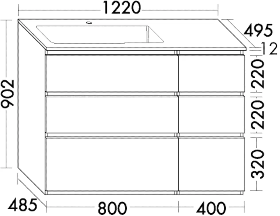 burgbad Waschtischunterschrank „Lin20“ in Eiche Dekor Cashmere