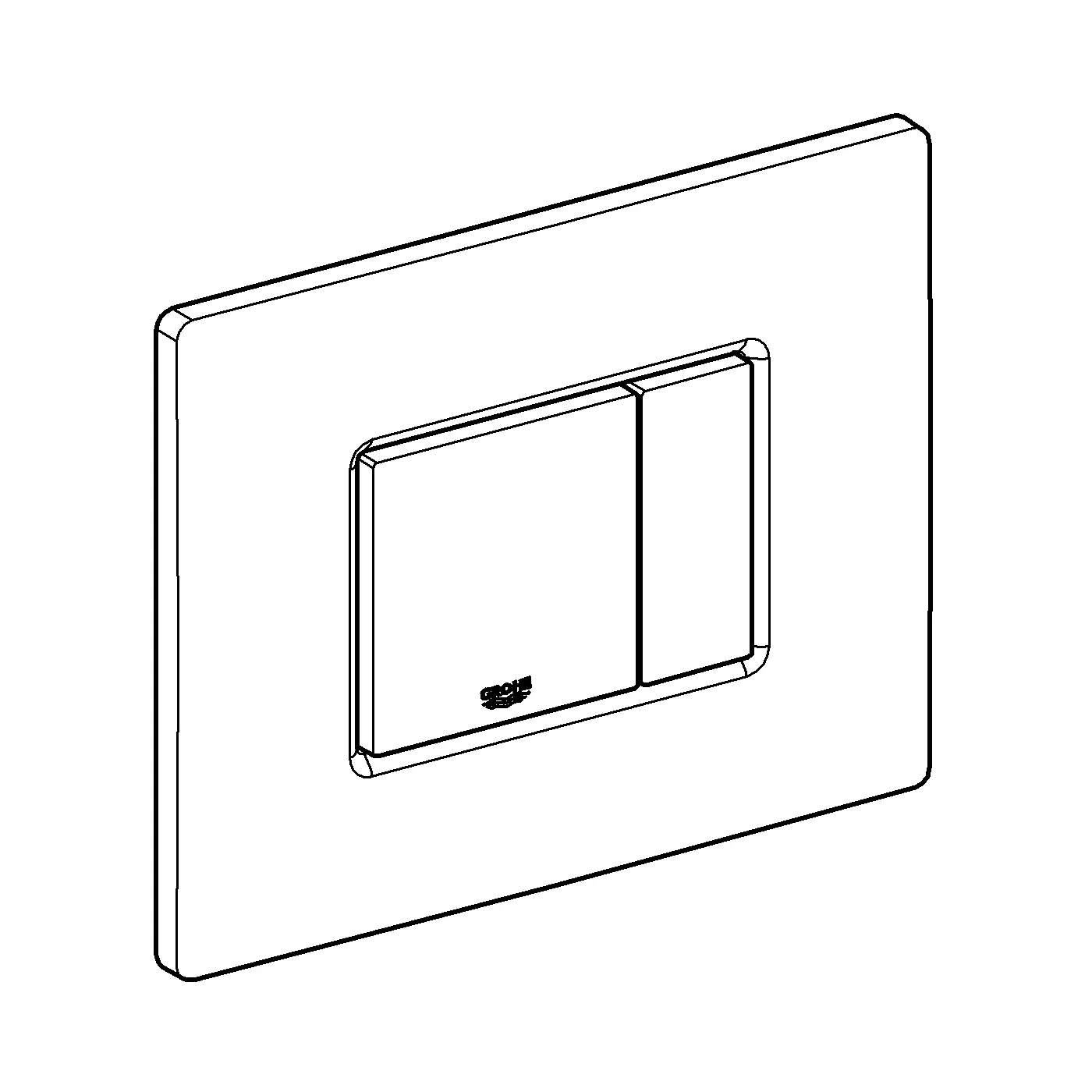 Grohe Skate Cosmopolitan WC-Betätigung 38776, Edelstahl-Abdeckplatte Grohe Skate Cosmopolitan WC-Betätigung 38776, Edelstahl-Abdeckplatte