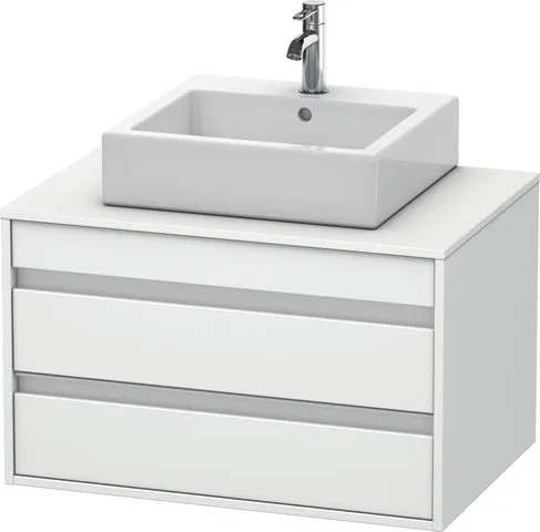 Duravit Waschtischunterschrank wandhängend „Ketho“ 80 × 49,6 × 55 cm Weiß Matt Duravit Waschtischunterschrank wandhängend „Ketho“ 80 × 49,6 × 55 cm Weiß Matt
