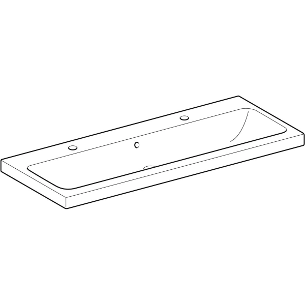 Wandwaschtisch „iCon Light“, mittig, rechteckig 120 × 48 cm