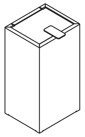 HEWI Hygieneabfallbehälter pulverbeschichtet „System 900“ 15 cm