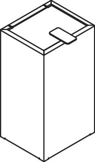 Hygieneabfallbehälter, Edelstahl, spiegelpoliert, Fassungsvermögen ca. 6 Liter, Breite 160 mm, Höhe 290 mm, Tiefe 140 mm, Wandmontage