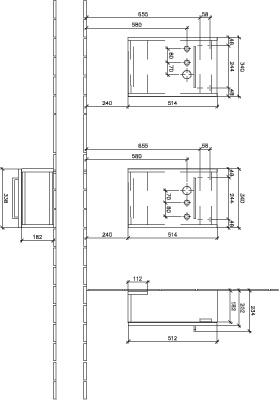 Villeroy & Boch Waschtischunterschrank mit Tür „Avento“ für Schrankwaschtisch 34 × 51,4 × 20,2 × 20,2 cm in Graphite, Anschlag rechts, Soft Closing, 1 Tür