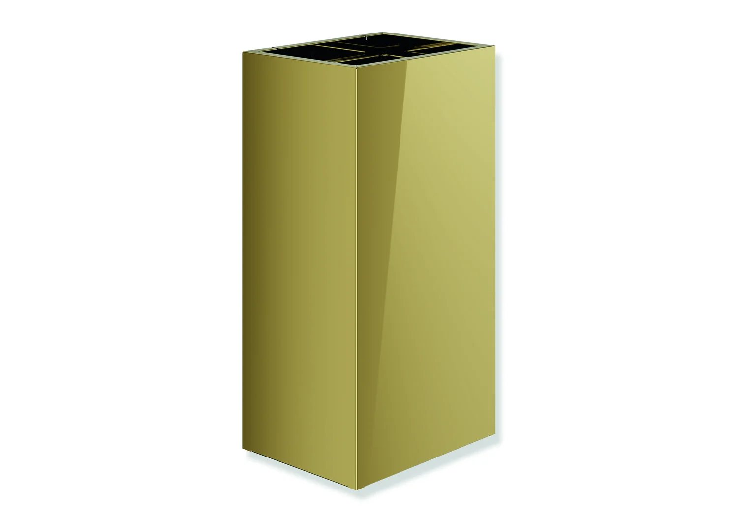 HEWI Papierabfallbehälter System 900, Edelstahl PVD gold glänzend, 25 Liter, 260 x 203 x 501 mm, wandmontierbar oder freistehend