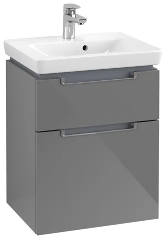 Villeroy & Boch Waschtischunterschrank „Subway 2.0“ 485 × 590 × 379 mm Glossy Grey, für Becken mittig, ohne Beleuchtung Villeroy & Boch Waschtischunterschrank „Subway 2.0“ 485 × 590 × 379 mm Glossy Grey, für Becken mittig, ohne Beleuchtung