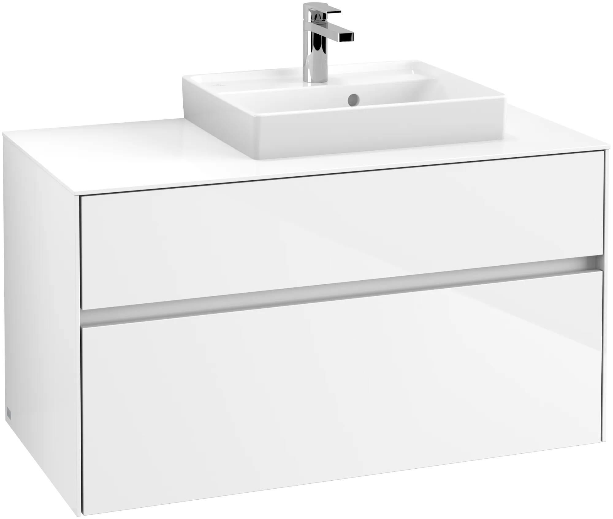 Villeroy & Boch Collaro Waschbeckenunterschrank C015B0, 1000 x 548 x 500 mm, Glossy White