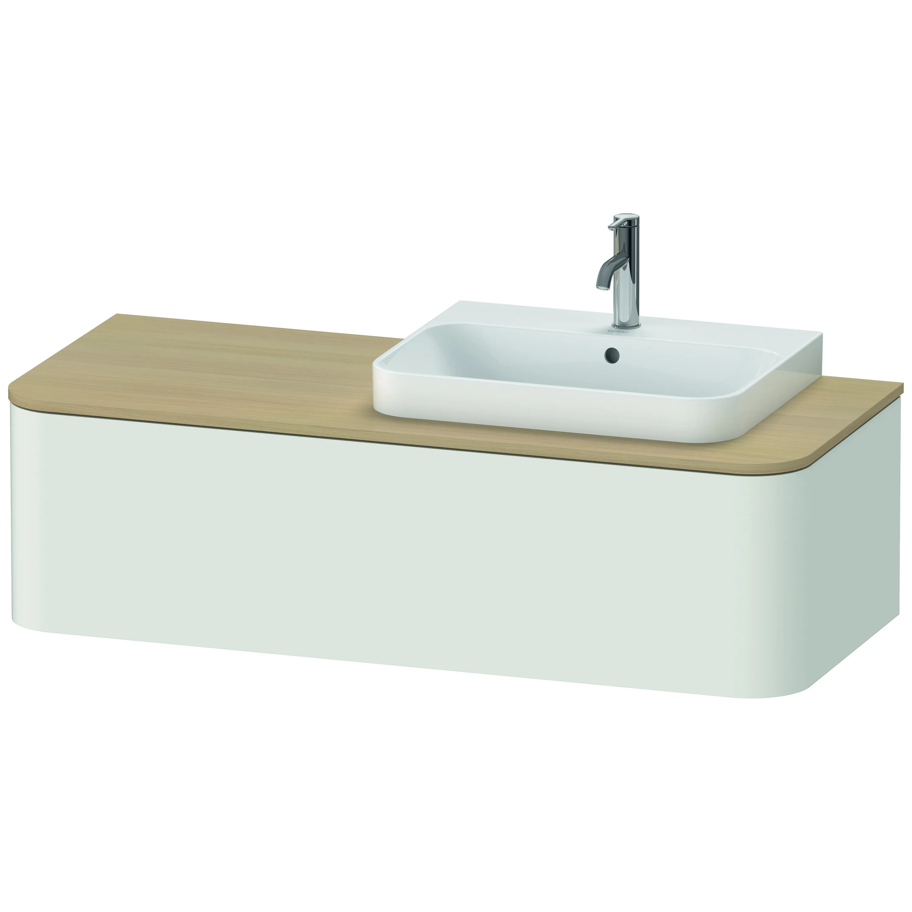 Duravit Waschtischunterschrank wandhängend „Happy D.2 Plus“ Nordic Weiß Seidenmatt Duravit Waschtischunterschrank wandhängend „Happy D.2 Plus“ Nordic Weiß Seidenmatt