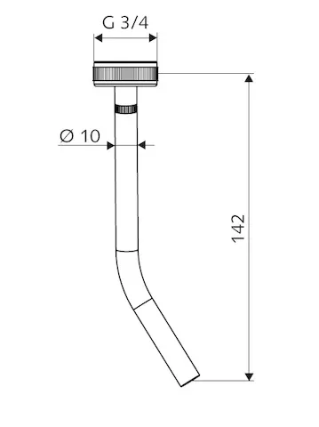 Entnahmerohr für Probenahmeventile, G 3/4 IG Entnahmerohr für Probenahmeventile, G 3/4 IG