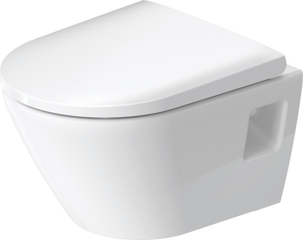 Wand-WC compact 480 mm D-Neo, weiß rimless, Tiefspüler, HYG