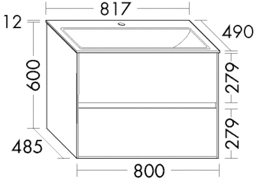burgbad Waschtischunterschrank „rc40Solitaire“ in Schilf Hochglanz