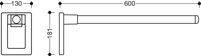 HEWI Stützklappgriff „System 800K“ HEWI Stützklappgriff „System 800K“