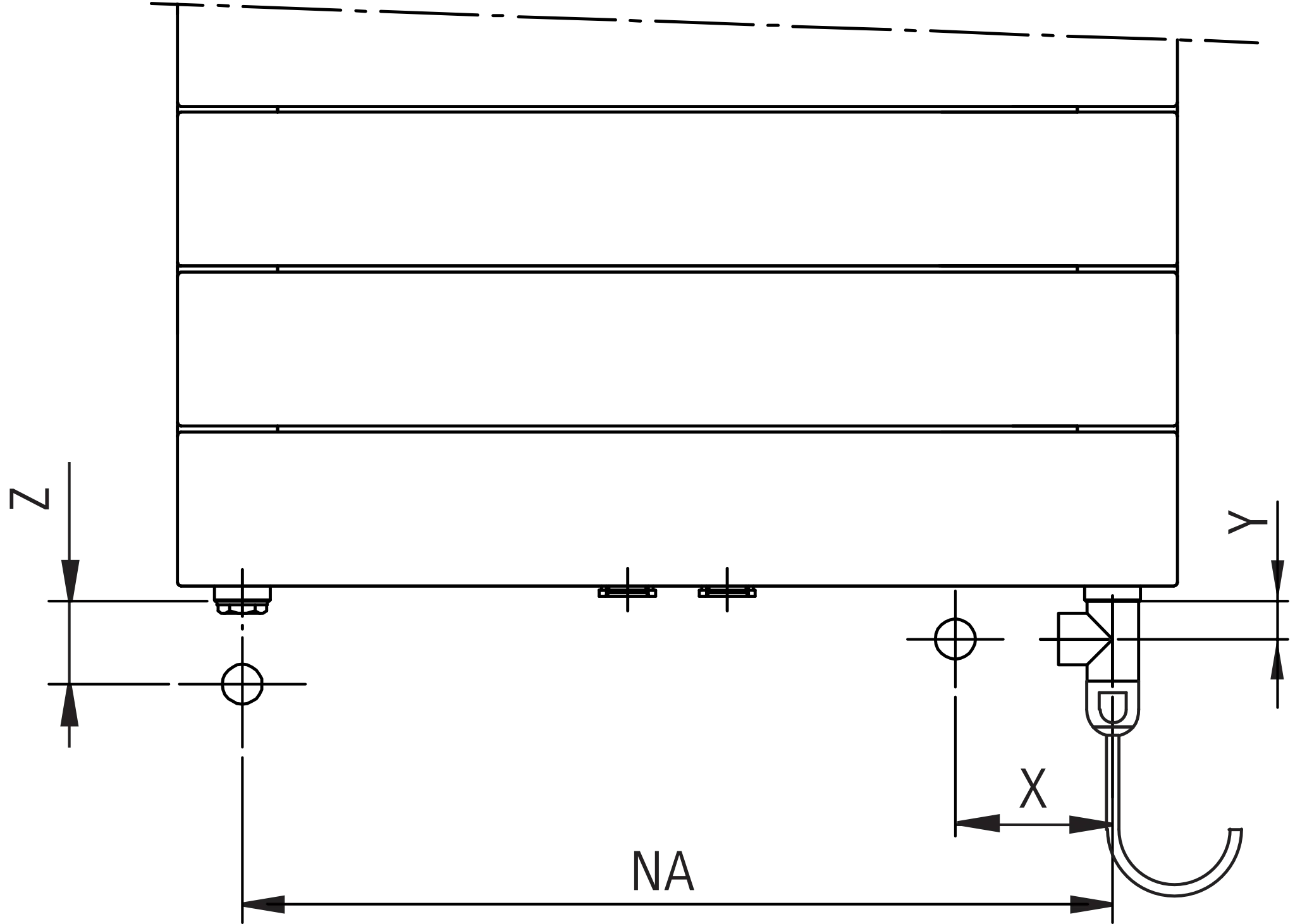 Kermi Design-Heizkörper „Tabeo®“ 50 × 119,7 cm in Weiß