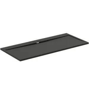 Ideal Standard Ultra Flat S i.life Rechteck-Brausewanne in Schiefer, 2000x900x30 mm, rutschfest, Ideal Solid Mineralguss Ideal Standard Ultra Flat S i.life Rechteck-Brausewanne in Schiefer, 2000x900x30 mm, rutschfest, Ideal Solid Mineralguss