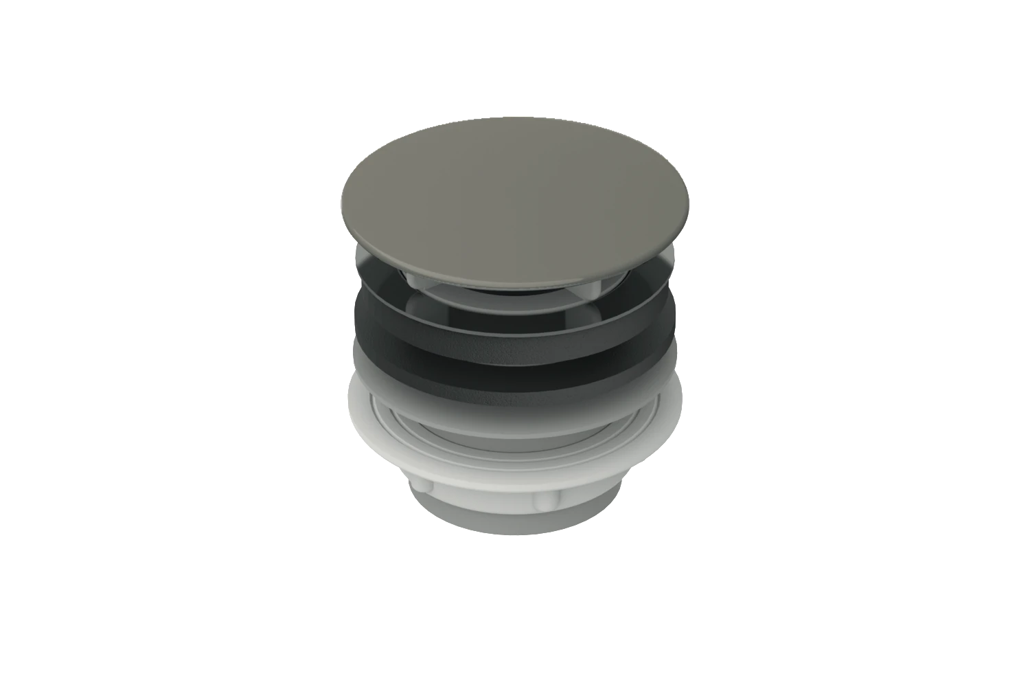Schaftventil, Ab- und Überlauf, Waschtisch, 65x65x60 mm, Weiß, Messing, Metall, Kunststoff Schaftventil, Ab- und Überlauf, Waschtisch, 65x65x60 mm, Weiß, Messing, Metall, Kunststoff