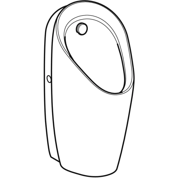 Urinal „Preda“, Zulauf von oben, ohne Zielobjekt Urinal „Preda“, Zulauf von oben, ohne Zielobjekt