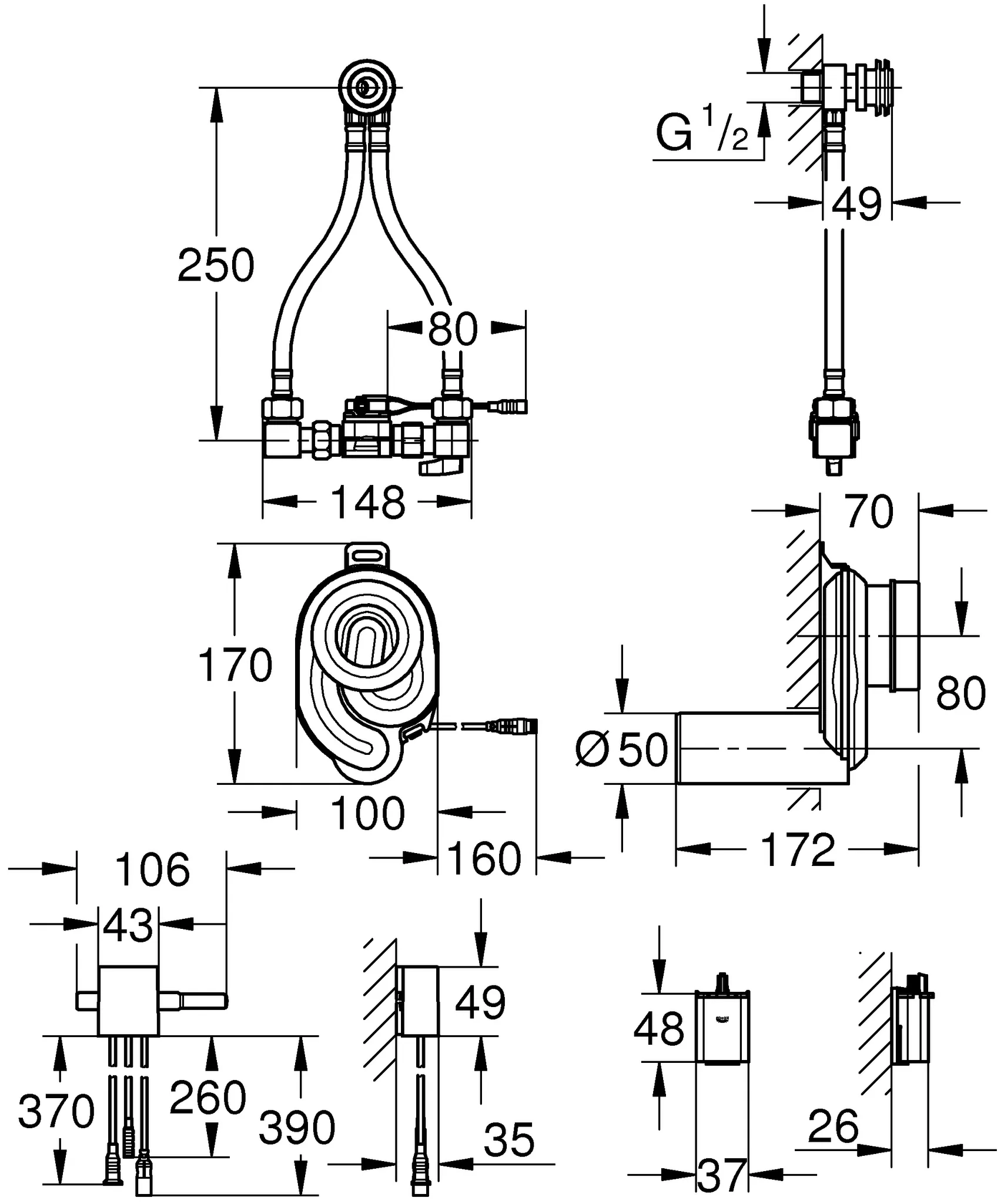 Temperatursensor für Urinal 39367, 6 V Lithium-Batterie, Typ CR-P2 Temperatursensor für Urinal 39367, 6 V Lithium-Batterie, Typ CR-P2