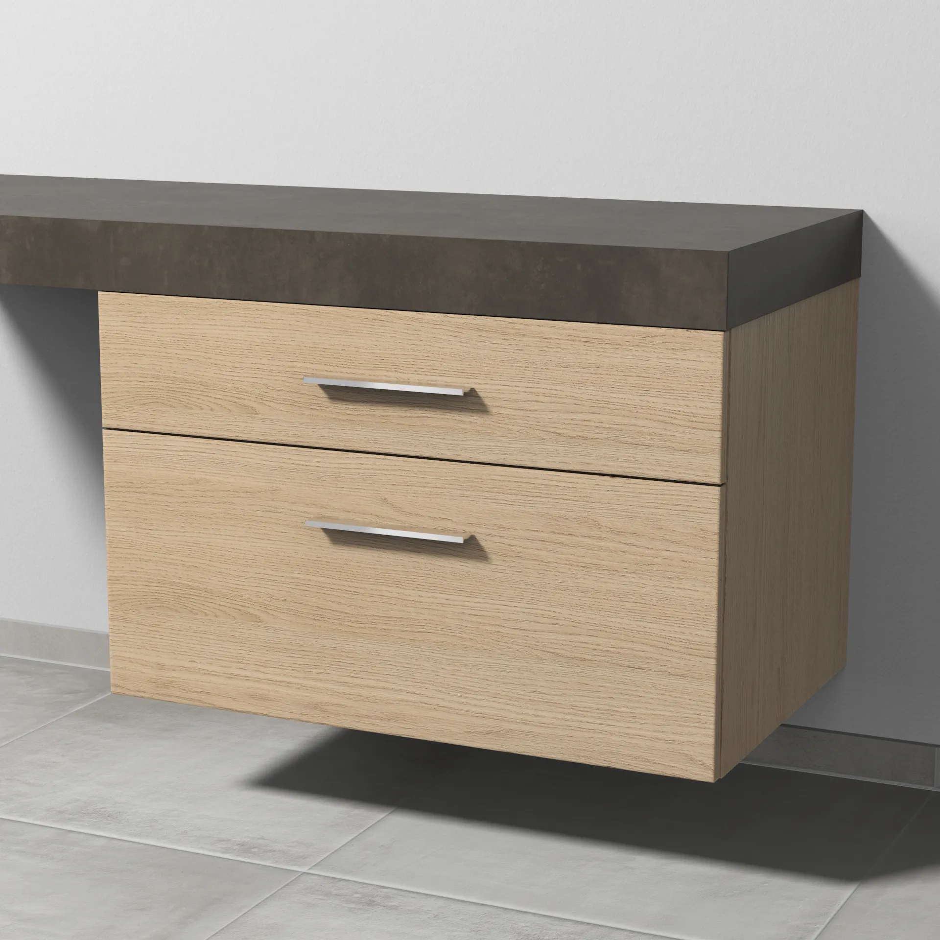 Sanipa Unterschrank „2morrow“ 800 × 510 × 520 mm in Eiche Nordic