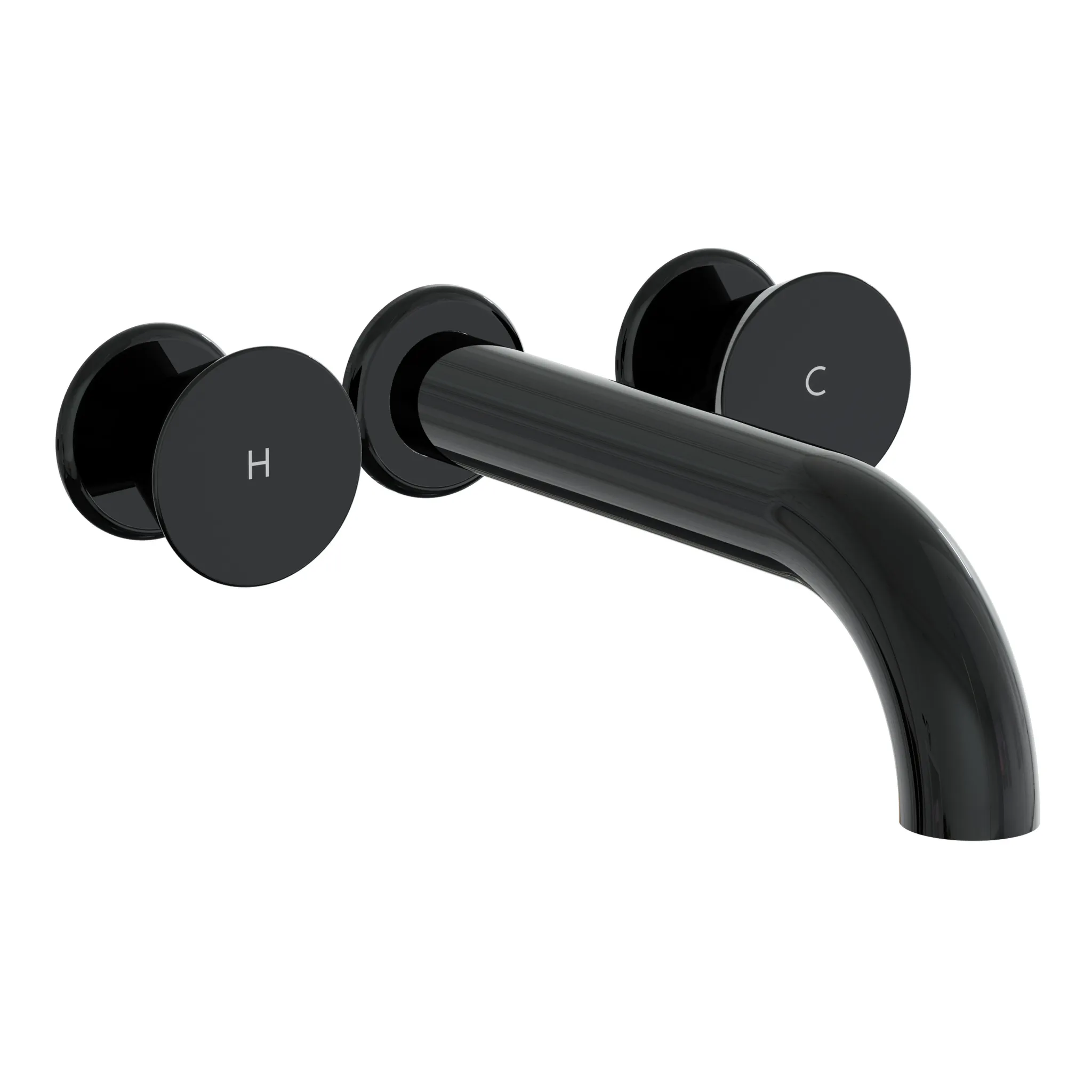 Liquid Zweigriff-Waschtischarmatur Unterputzmontage Ausladung Auslauf 26 cm Schwarz Hochglanz Liquid Zweigriff-Waschtischarmatur Unterputzmontage Ausladung Auslauf 26 cm Schwarz Hochglanz