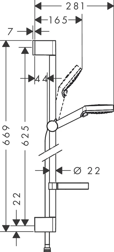 Hansgrohe Crometta Brausenset Vario/Unica 100 mm, weiß/chrom, 65 cm Brausestange mit Seifenschale Hansgrohe Crometta Brausenset Vario/Unica 100 mm, weiß/chrom, 65 cm Brausestange mit Seifenschale