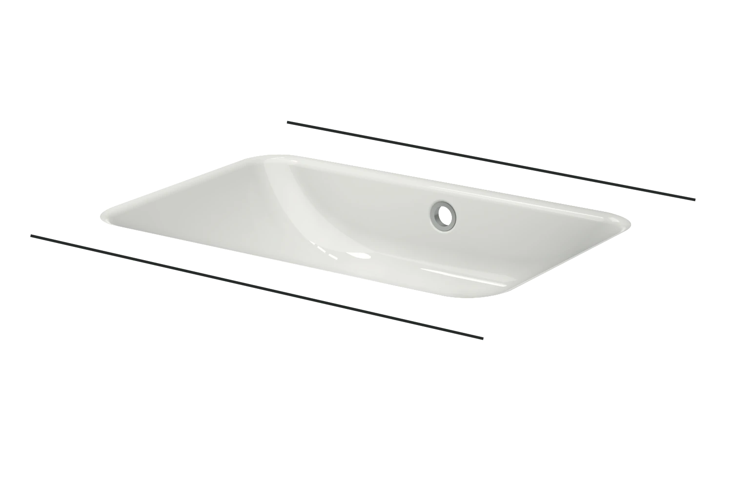 Unterbauwaschtisch „BetteOne“ 587 × 408 × 130 mm in Star White Unterbauwaschtisch „BetteOne“ 587 × 408 × 130 mm in Star White