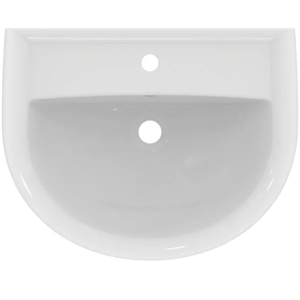 Waschbecken „Eurovit“ 60 × 47 × 17,5 cm, Hahnlochposition mittig
