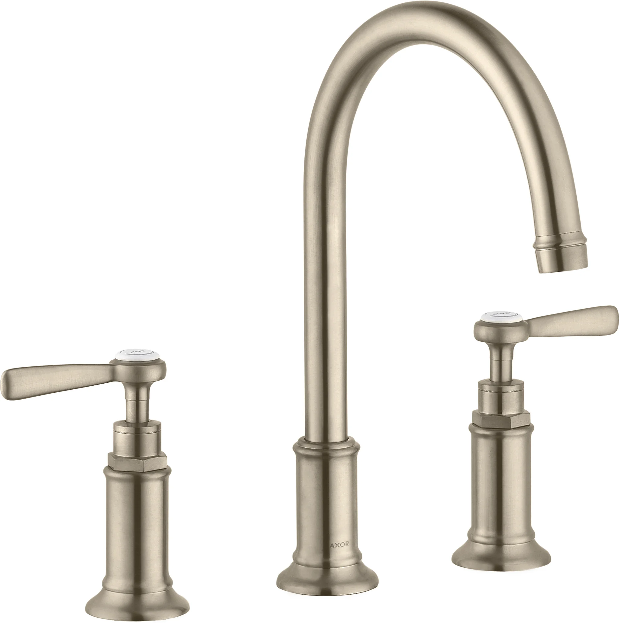 Hansgrohe AXOR Montreux 3-Loch Waschtischarmatur mit Hebelgriff in Chrom, Ausladung 175 mm, ComfortZone 180, Laminarstrahl, max. Durchfluss 5 l/min Hansgrohe AXOR Montreux 3-Loch Waschtischarmatur mit Hebelgriff in Chrom, Ausladung 175 mm, ComfortZone 180, Laminarstrahl, max. Durchfluss 5 l/min