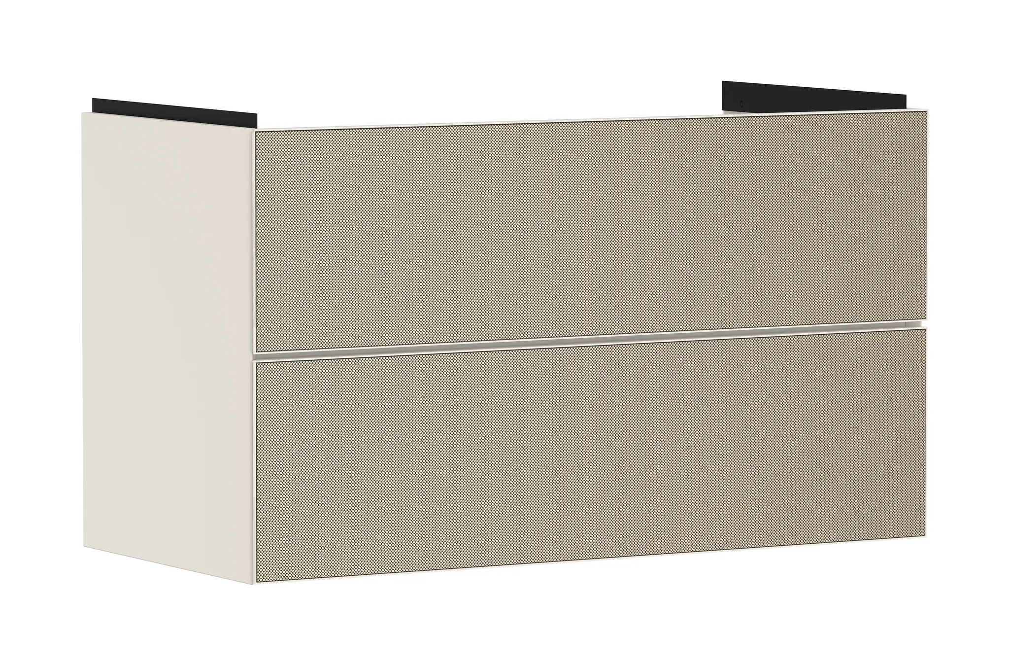 Xevolos E Waschtischunterschrank Sandbeige Matt 980/475 mit 2 Schubkästen für Waschtisch Bronze Struktur