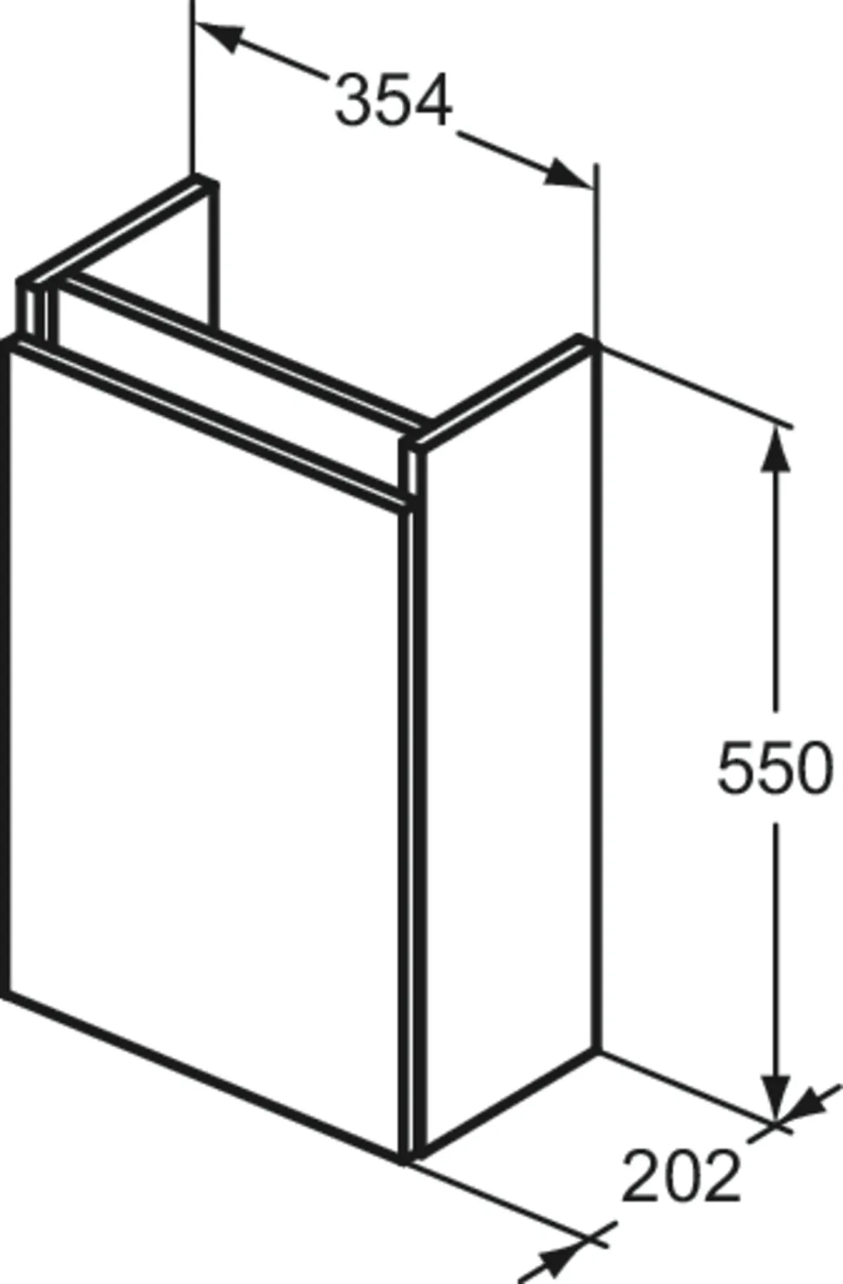 Ideal Standard Waschtischunterschrank „Eurovit+“ 35,4 × 55 × 20,2 cm Hamilton Eiche Ideal Standard Waschtischunterschrank „Eurovit+“ 35,4 × 55 × 20,2 cm Hamilton Eiche