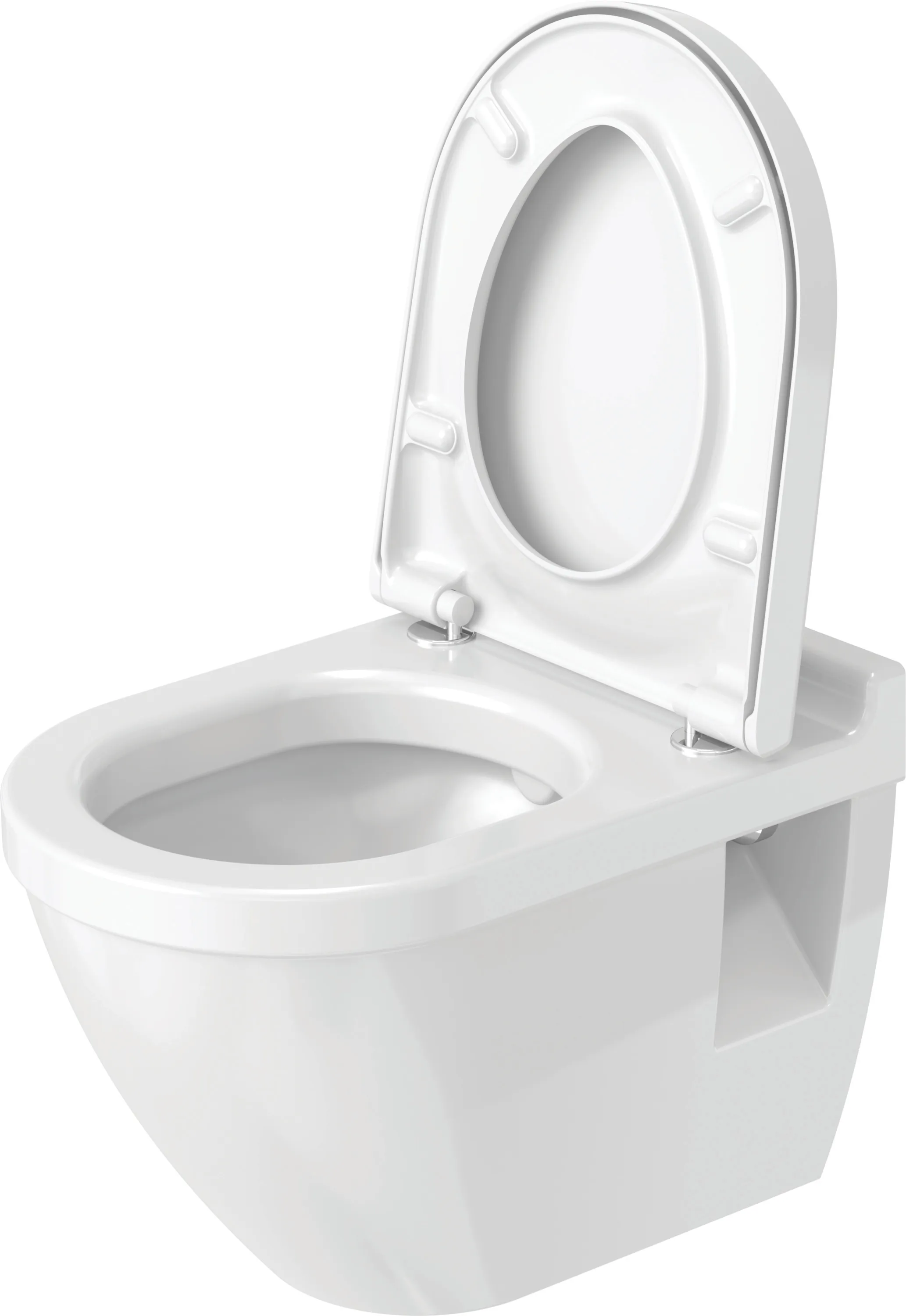 Duravit Wand-Tiefspül-WC inkl. WC-Sitz „Starck 3“ 37 × 54 × 40,5 cm, Befestigung sichtbar