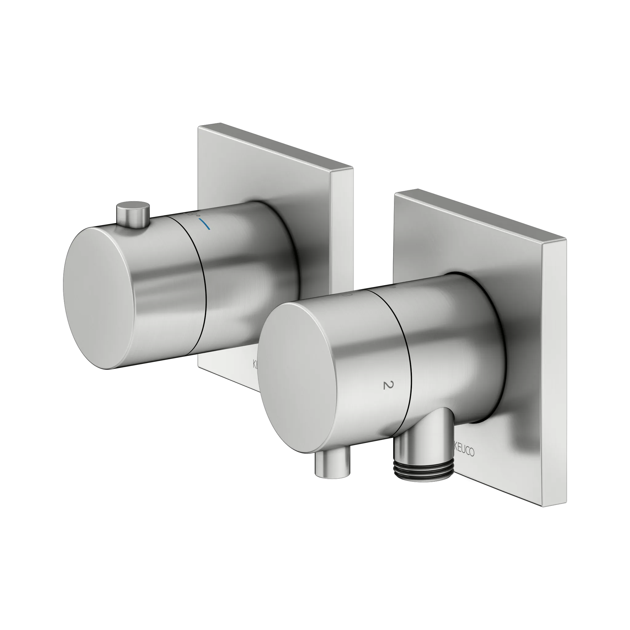 KEUCO EDITION 11 Thermostatarmatur-Set Unterputz für 2 Verbraucher mit Schlauchanschluss und Brausehalter
