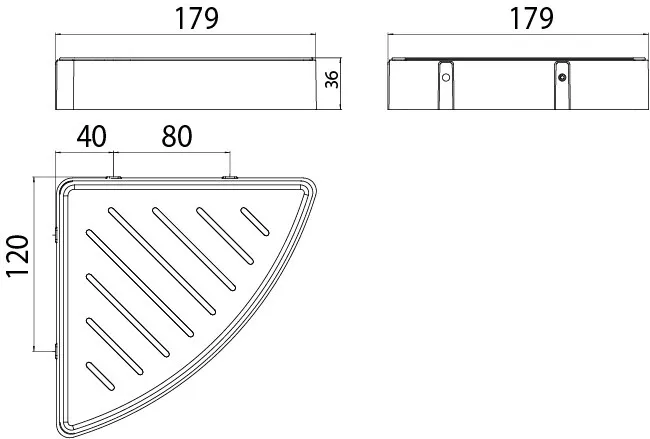 loft Eckschwammkorb mit Kunststoffeinsatz 179 × 36 × 179 mm, chrom/weiss loft Eckschwammkorb mit Kunststoffeinsatz 179 × 36 × 179 mm, chrom/weiss