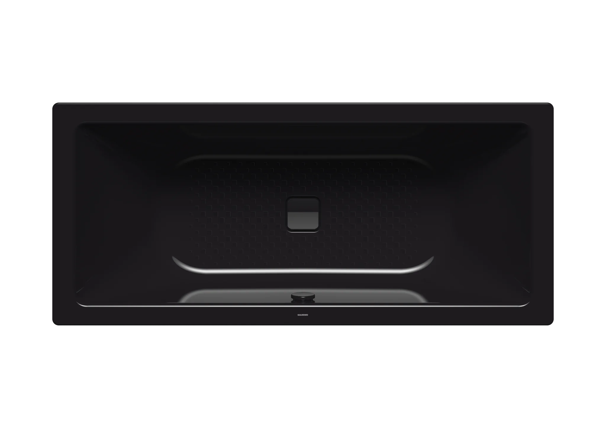 Kaldewei CONODUO Badewanne, schwarz, 1900x900 mm, Perl-Effekt, Vollantislip, mit Griffloch