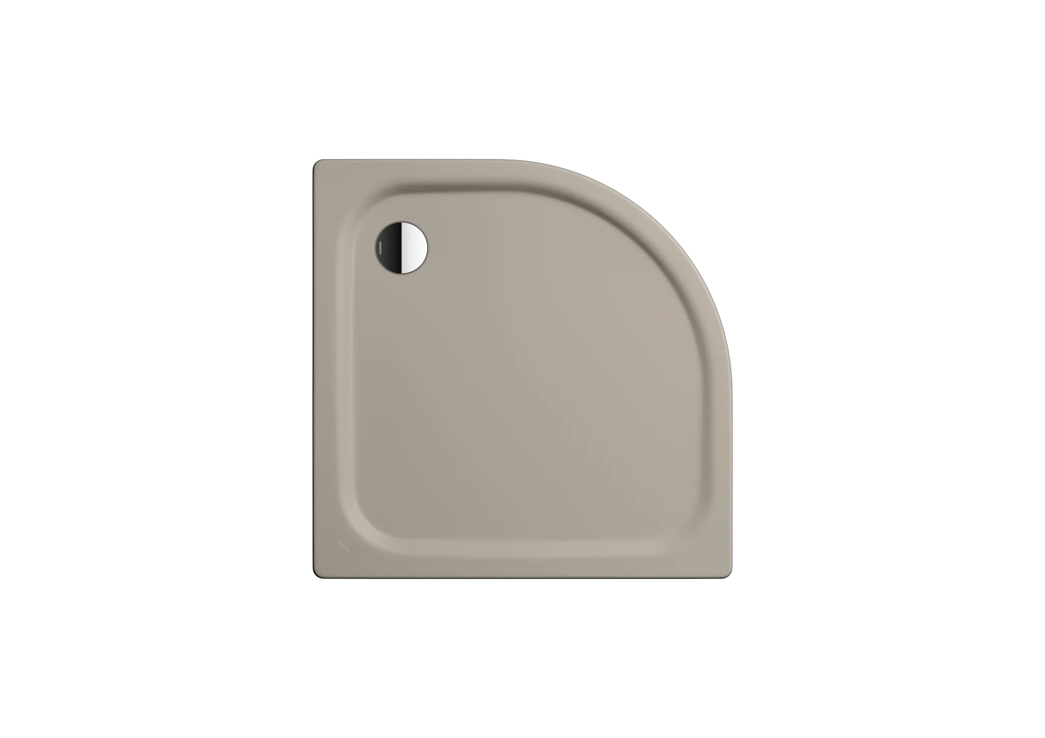 Kaldewei viertelkreis Duschwanne „Zirkon“ 100 × 80 cm in warm grey 30