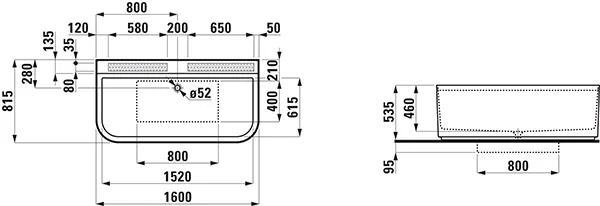 Laufen Badewanne SONAR 815x1600x535, Sentec, weiß Laufen Badewanne SONAR 815x1600x535, Sentec, weiß
