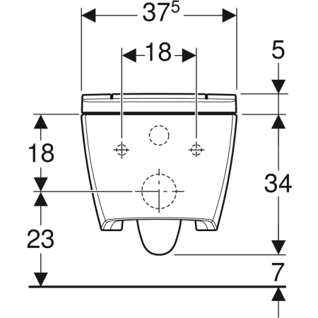 Geberit Wand-Dusch-WC Komplettanlage AquaClean „Sela“ in glanzchrom, Befestigung sichtbar, ohne Spülrand