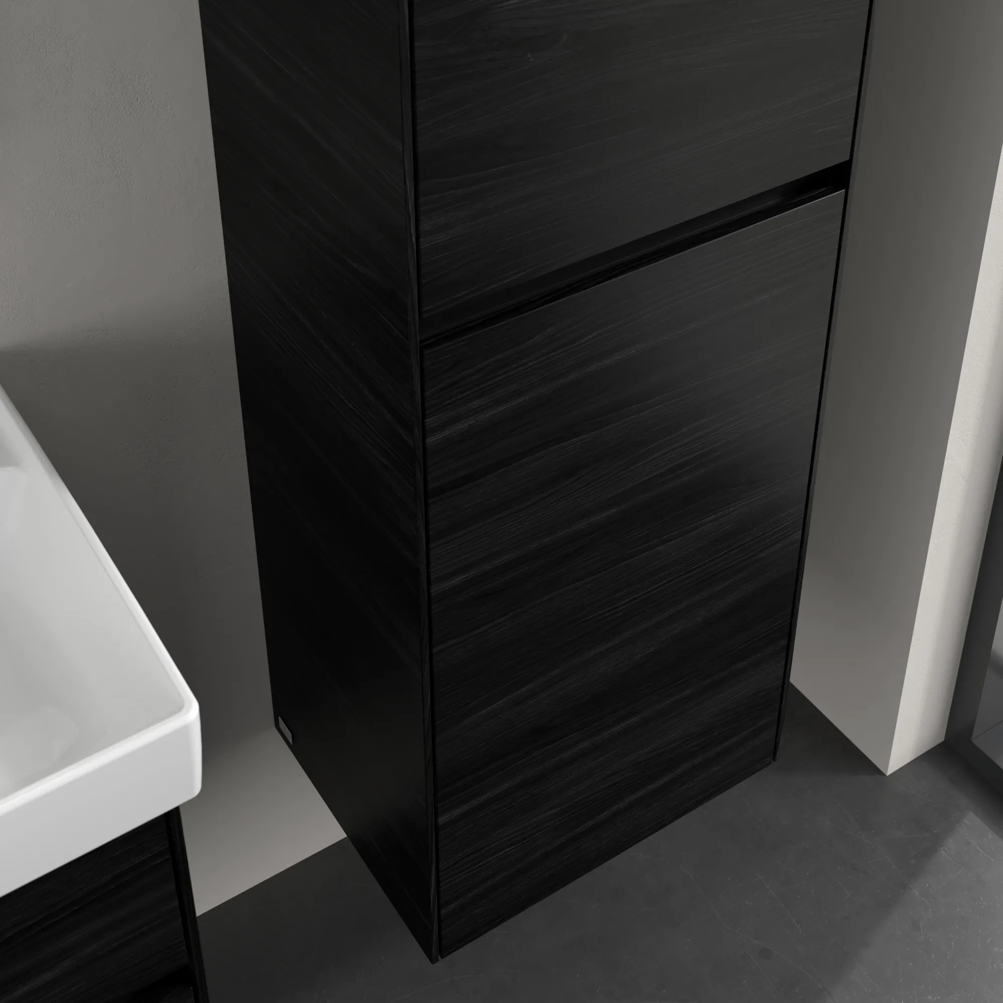 Villeroy & Boch Hochschrank mit Wäschekorb „Collaro“ 45,4 × 153,8 × 34,9 cm ohne Beleuchtung, Anschlag rechts, 1 Tür Villeroy & Boch Hochschrank mit Wäschekorb „Collaro“ 45,4 × 153,8 × 34,9 cm ohne Beleuchtung, Anschlag rechts, 1 Tür