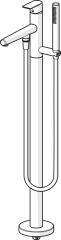 Einhand-Wannenarmatur „Stela“ Ausladung 209 mm in Chrom Einhand-Wannenarmatur „Stela“ Ausladung 209 mm in Chrom