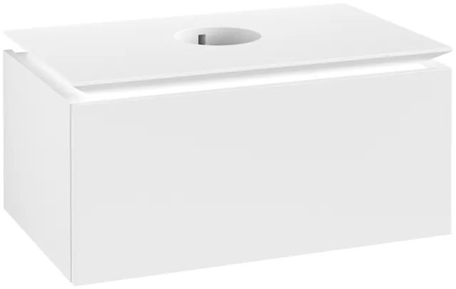 Villeroy & Boch Waschtischunterschrank „Legato“ für Schrankwaschtisch 800 × 380 × 500 mm Weiß Matt, für Becken mittig Villeroy & Boch Waschtischunterschrank „Legato“ für Schrankwaschtisch 800 × 380 × 500 mm Weiß Matt, für Becken mittig