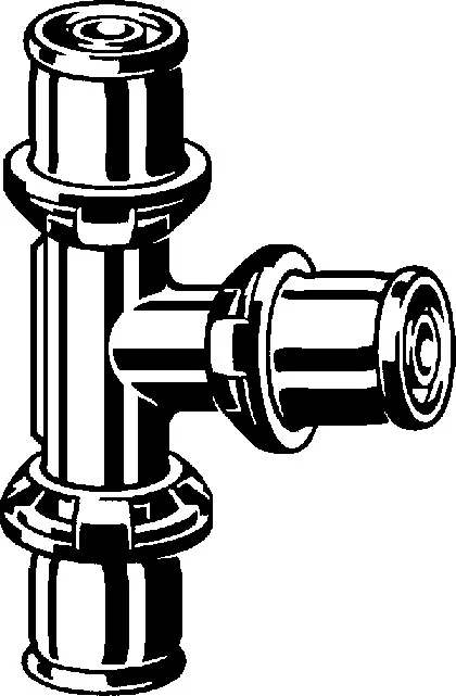 Viega „Sanfix P“ T-Stück mit 3 Muffen 25 × 20 × 20 mm