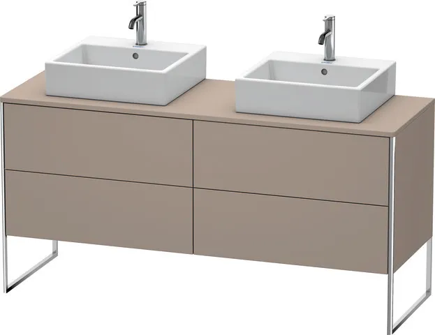 Duravit Waschtischunterschrank bodenstehend „XSquare“ 160 × 77,8 × 54,8 cm Basalt Matt