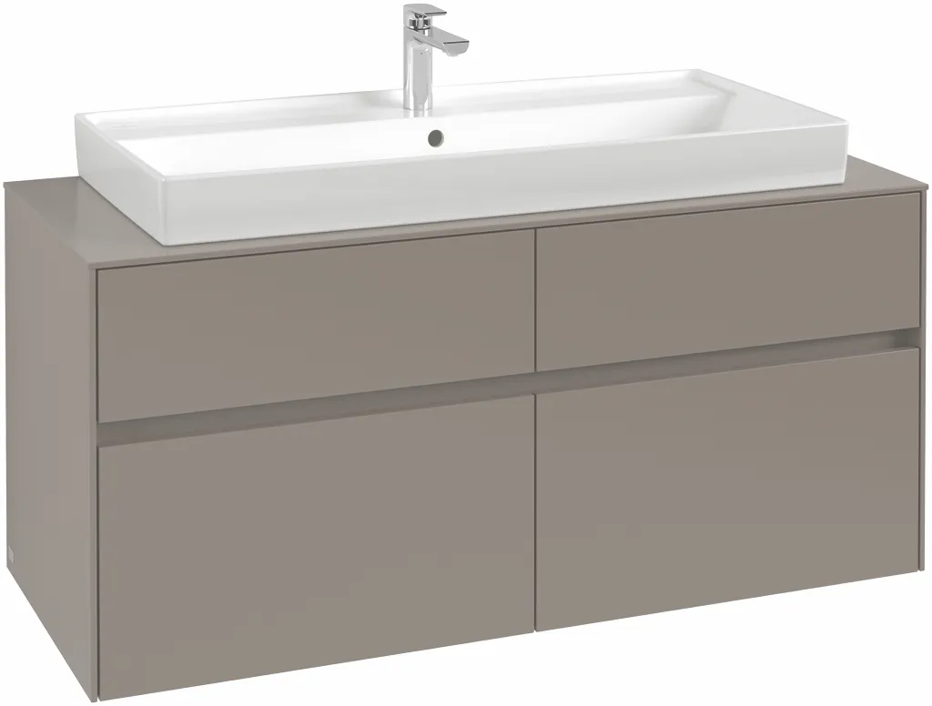 Villeroy & Boch Waschtischunterschrank „Collaro“ 1200 × 548 × 500 mm Marine Blue, ohne Beleuchtung, für Becken mittig