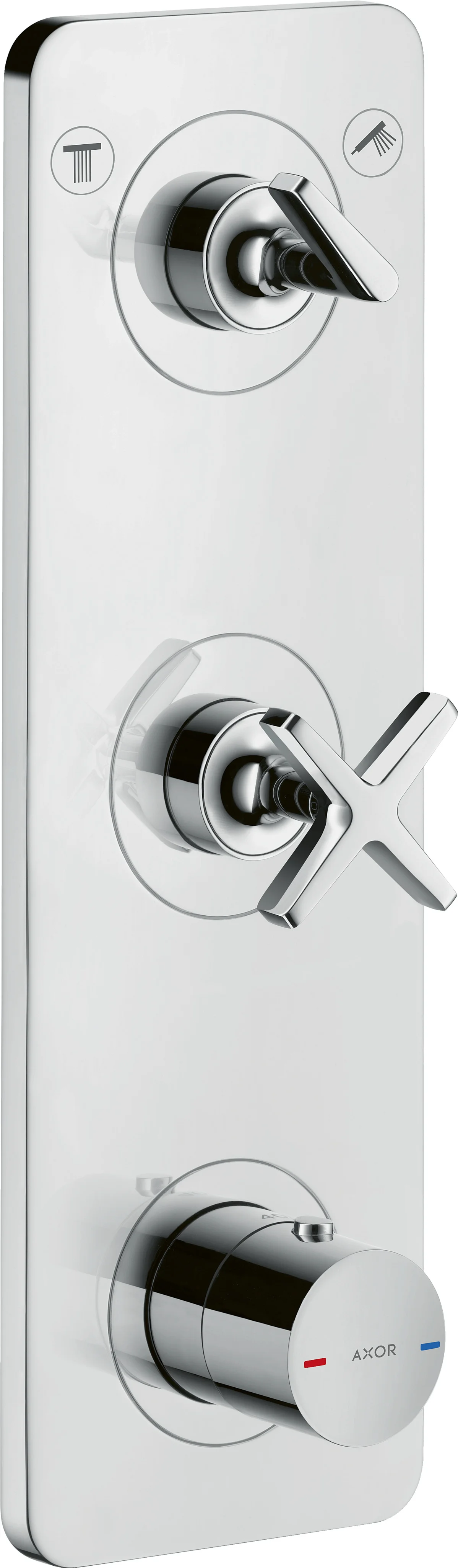 Hansgrohe AXOR Citterio E Thermostatmodul Unterputz, Chrom, für 2 Verbraucher, max. Durchflussmenge 42 l/min bei 3 bar, Anschluss DN20 Hansgrohe AXOR Citterio E Thermostatmodul Unterputz, Chrom, für 2 Verbraucher, max. Durchflussmenge 42 l/min bei 3 bar, Anschluss DN20