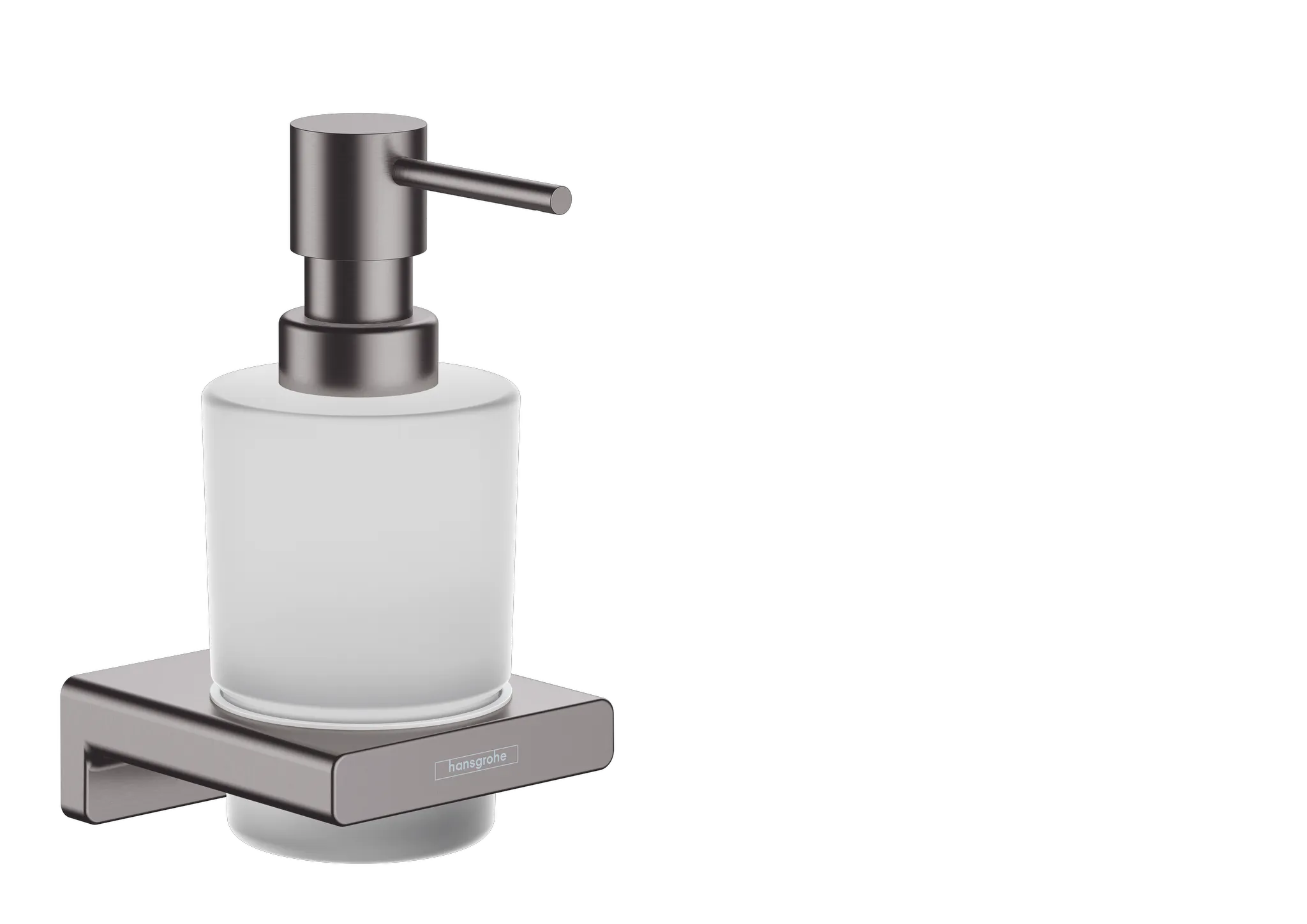 Hansgrohe AddStoris Q Lotionspender, Brushed Black Chrome, Wandmontage, 200 ml, Dosiermenge 2 ml Hansgrohe AddStoris Q Lotionspender, Brushed Black Chrome, Wandmontage, 200 ml, Dosiermenge 2 ml