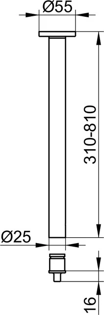 Plan 14941010600 Deckenabhängung (Set) 600 mm verchromt