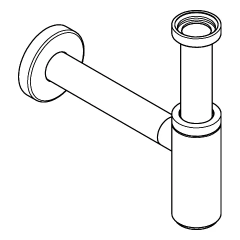 Geruchsverschluss 1 1/4'' 28912, für Waschtische, Messing, große Schubrosette, chrom Geruchsverschluss 1 1/4'' 28912, für Waschtische, Messing, große Schubrosette, chrom