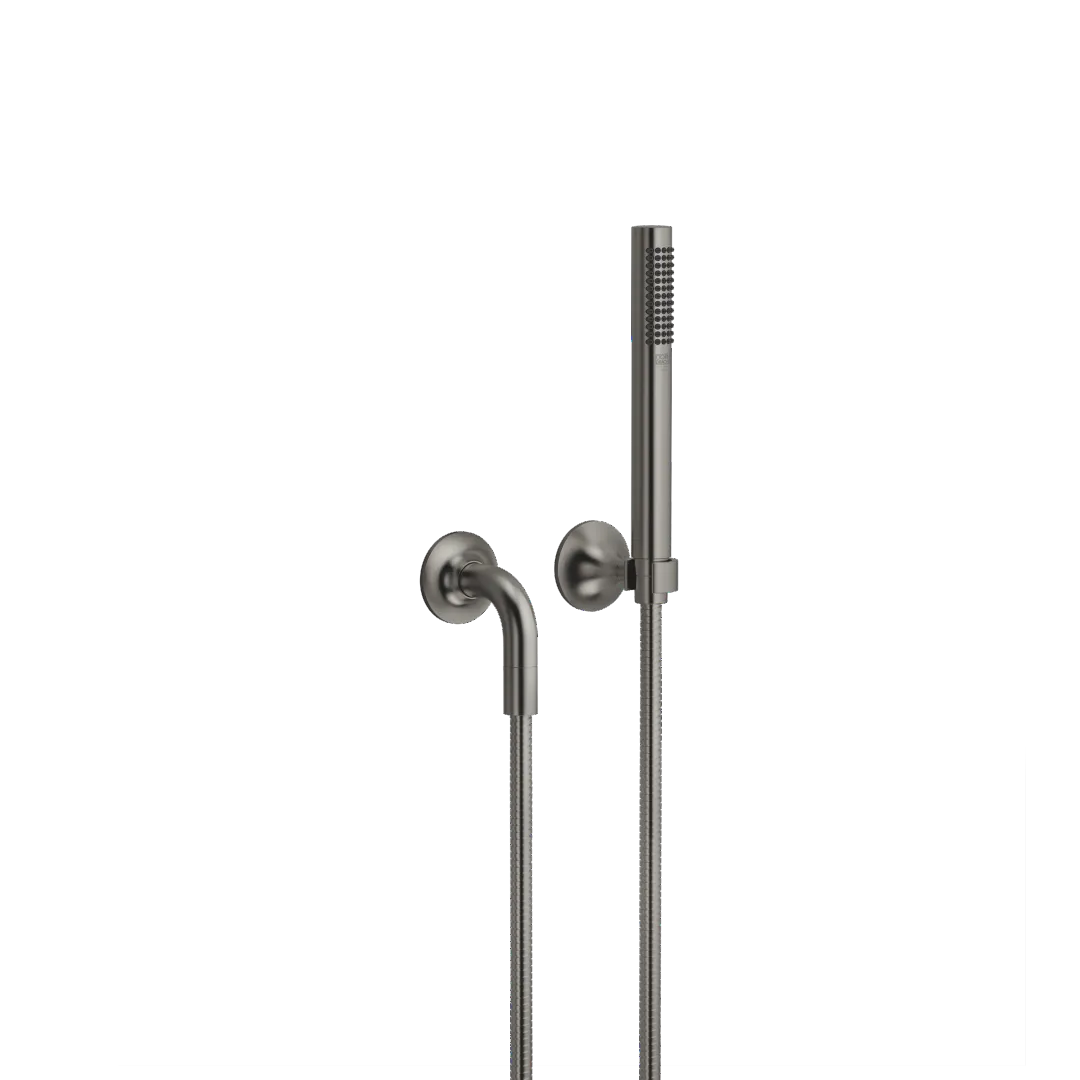 Dornbracht VAIA Schlauchbrausegarnitur mit Einzelrosetten - Dark Platinum gebürstet Dornbracht VAIA Schlauchbrausegarnitur mit Einzelrosetten - Dark Platinum gebürstet