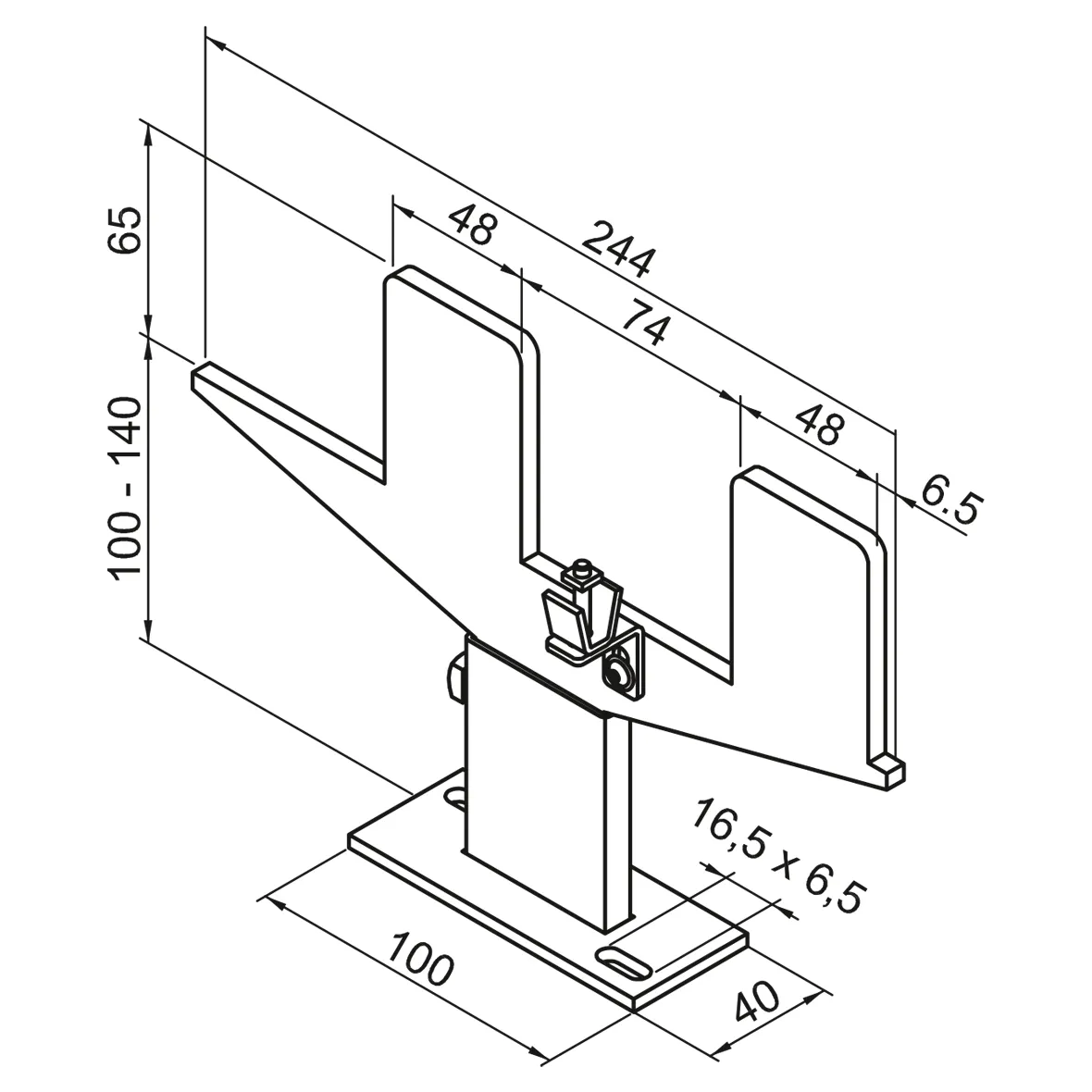 Zubehör Fußkonsole FMORV 14-R5, Sonder-Lack Zubehör Fußkonsole FMORV 14-R5, Sonder-Lack